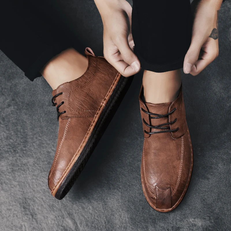 Men Shoes Leather Black Casual Shoes Men Leisure Sneaker Causal For Leather Sports Men's Large Size Man Vintage Fashion
Men Shoes Leather Black Casual Shoes Men Leisure Sneaker Causal For Leather Sports Men's Large Size Man Vintage Fashion