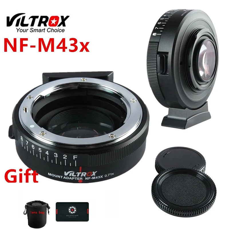Viltrox NF-M43X, редуктор, адаптер усилителя скорости Turbo w/диафрагма для объектива Nikon к камере M4/3 GH4 GH5GK GH85GK EM10II
Viltrox NF-M43X, редуктор, адаптер усилителя скорости Turbo w/диафрагма для объектива Nikon к камере M4/3 GH4 GH5GK GH85GK EM10II