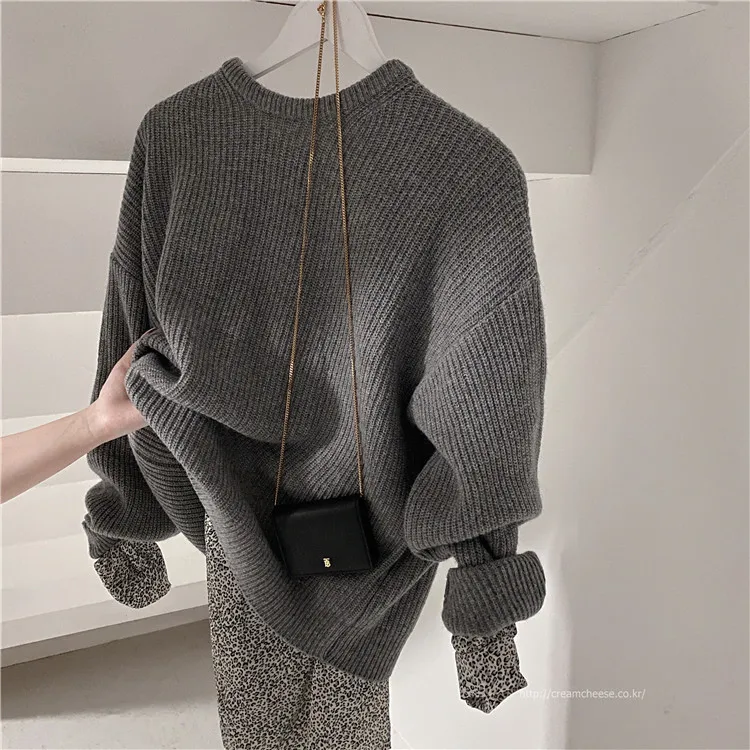 2020 Autumn Winter Korean Solid Women Sweaters Tops Long Sleeve O-neck Casual Fashion Pullovers Basic Loose Female Jumpers
2020 Autumn Winter Korean Solid Women Sweaters Tops Long Sleeve O-neck Casual Fashion Pullovers Basic Loose Female Jumpers