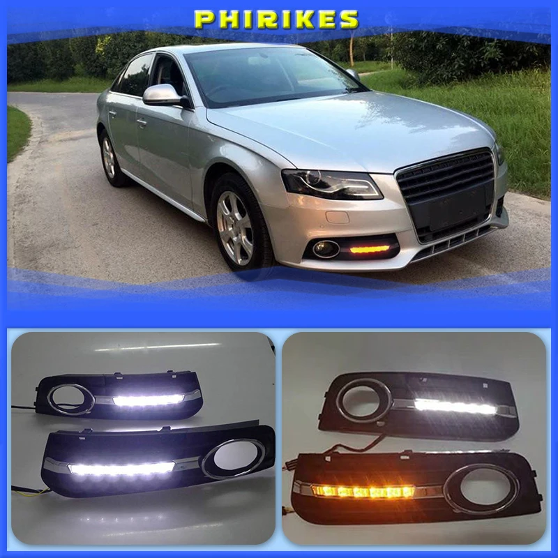 Автомобильные дневные ходовые огни для Audi A4 A4L B8 2009 2010 2011 2012, дневные ходовые огни, противотуманные фары с отверстием в крышке, 1 комплект 
Автомобильные дневные ходовые огни для Audi A4 A4L B8 2009 2010 2011 2012, дневные ходовые огни, противотуманные фары с отверстием в крышке, 1 комплект