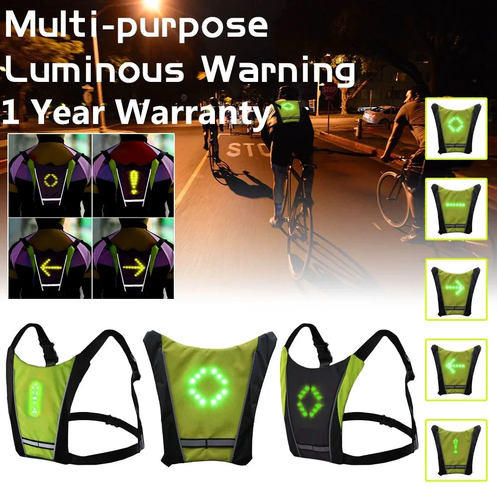 LED Wireless Cycling Vest 20L MTB Bike Bag Safety LED Turn Signal Light Vest Bicycle Reflective Warning Vests With Remo
LED Wireless Cycling Vest 20L MTB Bike Bag Safety LED Turn Signal Light Vest Bicycle Reflective Warning Vests With Remo