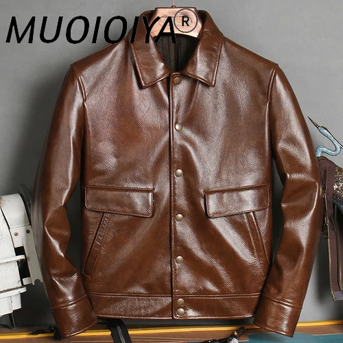 MUOIOYIA Genuine Leather Jacket Men 100% Cowhide Leather coat Vintage Mens Jackets Short Clothing Spring Autumn Veste Cuir Homme
MUOIOYIA Genuine Leather Jacket Men 100% Cowhide Leather coat Vintage Mens Jackets Short Clothing Spring Autumn Veste Cuir Homme