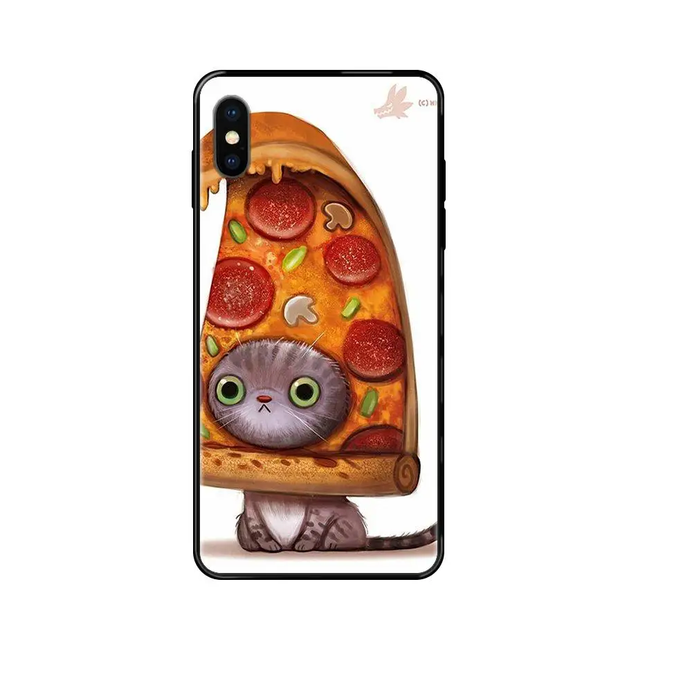 Мягкие чехлы Capa Cover для Galaxy A70 A71 A70E A5 A6 A7 A8 A10 A10S A20 A20S A20E A30S A40 A50 2017 2018 Пицца Кошка