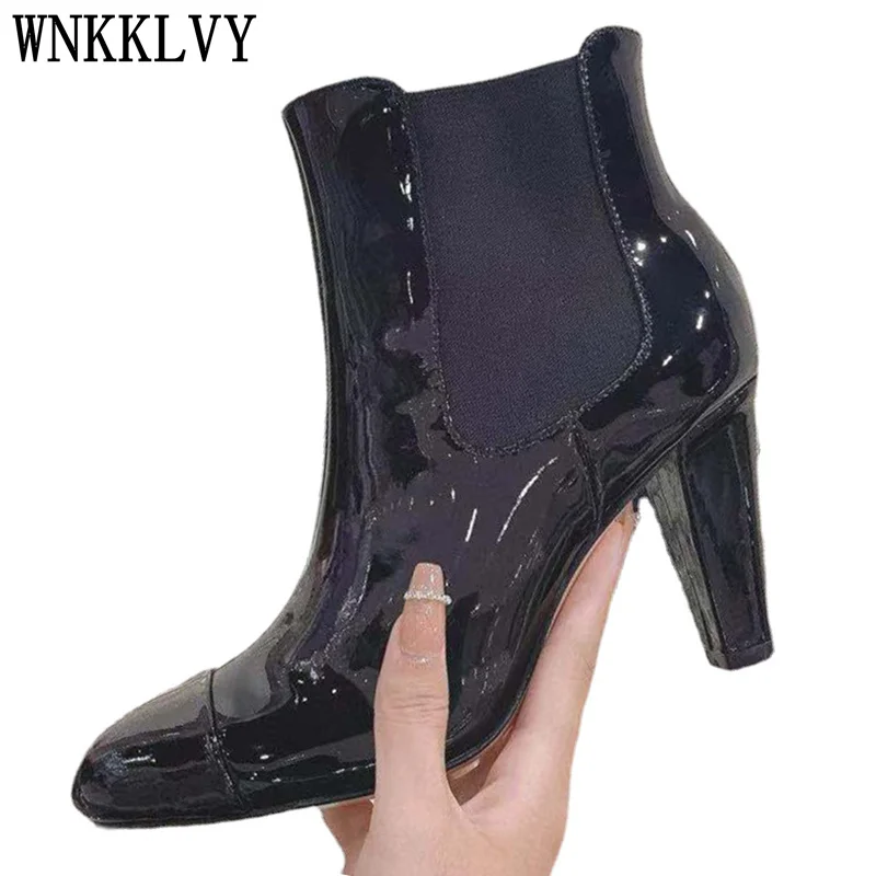 Ankle boots women new round toe genuine leather thick high heels female autumn winter fashion martin boots short boots 2021
Ankle boots women new round toe genuine leather thick high heels female autumn winter fashion martin boots short boots 2021