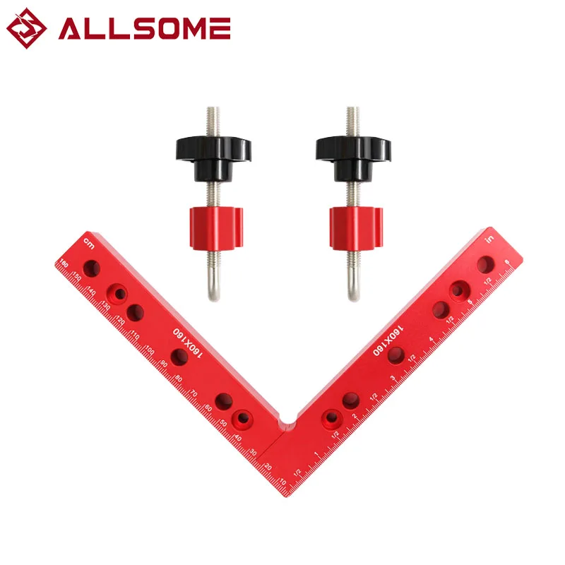 ALLSOME Woodworking Corner Clamps Right Angle Ruler 90 Degree L-shaped Auxiliary Square Aluminium Alloy Positioning Plate Fixing
ALLSOME Woodworking Corner Clamps Right Angle Ruler 90 Degree L-shaped Auxiliary Square Aluminium Alloy Positioning Plate Fixing