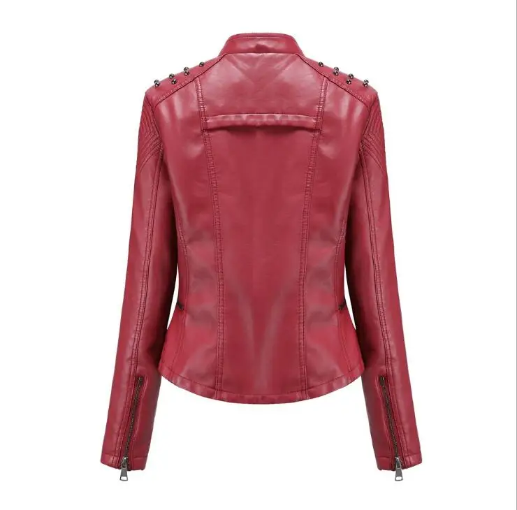 2021 New High-Quality Slim Autumn Women Leather Jacket Thin Section Small Jacket Ladies PU Outwear Slim Biker Fashion Rivet Coat
2021 New High-Quality Slim Autumn Women Leather Jacket Thin Section Small Jacket Ladies PU Outwear Slim Biker Fashion Rivet Coat