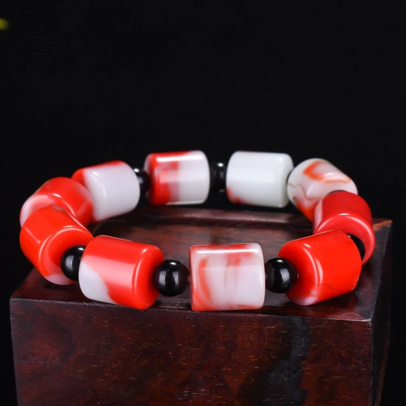 Natural Chicken Blood Color Hand-carved Barrel Bead Jade Bracelet Fashion Boutique Jewelry Men and Women Bracelet Accessories
Natural Chicken Blood Color Hand-carved Barrel Bead Jade Bracelet Fashion Boutique Jewelry Men and Women Bracelet Accessories