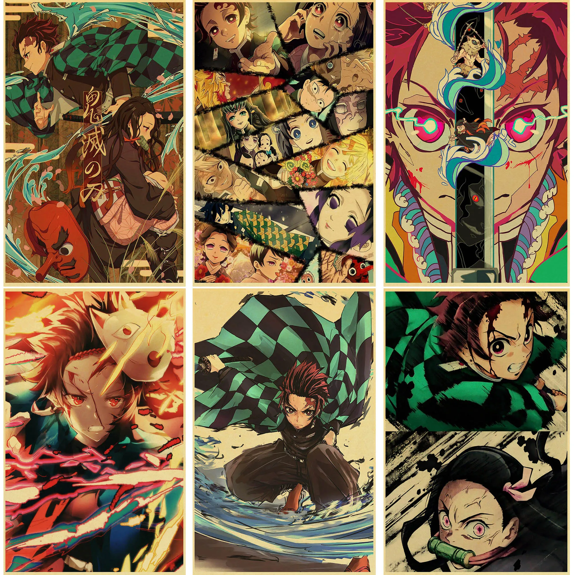 Japanese classic anime demon killer artist home wall decoration painting kraft paper retro style poster bedroom living room A157
Japanese classic anime demon killer artist home wall decoration painting kraft paper retro style poster bedroom living room A157