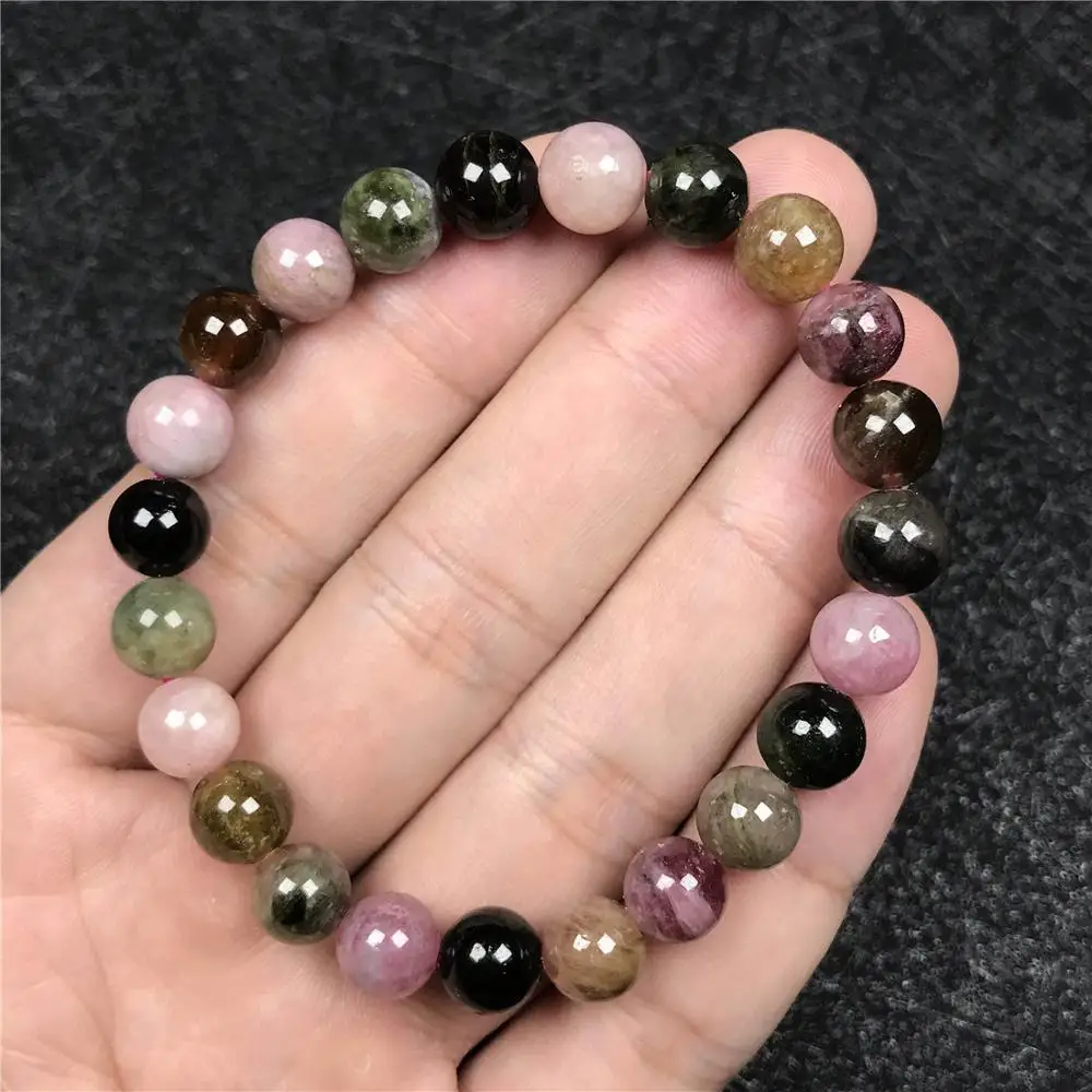 9mm Natural Tourmaline Crystal Bracelet For Women Lady Gift Quartz Gemstone Colorful Round Beads Stretch Bracelet Jewelry AAAAA
9mm Natural Tourmaline Crystal Bracelet For Women Lady Gift Quartz Gemstone Colorful Round Beads Stretch Bracelet Jewelry AAAAA