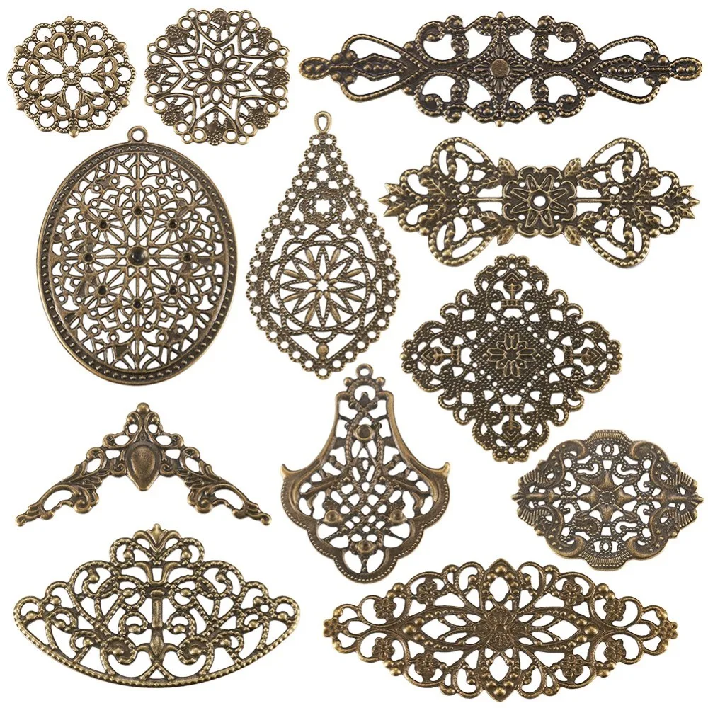 120pcs/box Iron Filigree Joiners Links Computer Beaded Patch or Jewelry Making DIY Bracelet Necklace Connector Mixed Shapes
120pcs/box Iron Filigree Joiners Links Computer Beaded Patch or Jewelry Making DIY Bracelet Necklace Connector Mixed Shapes