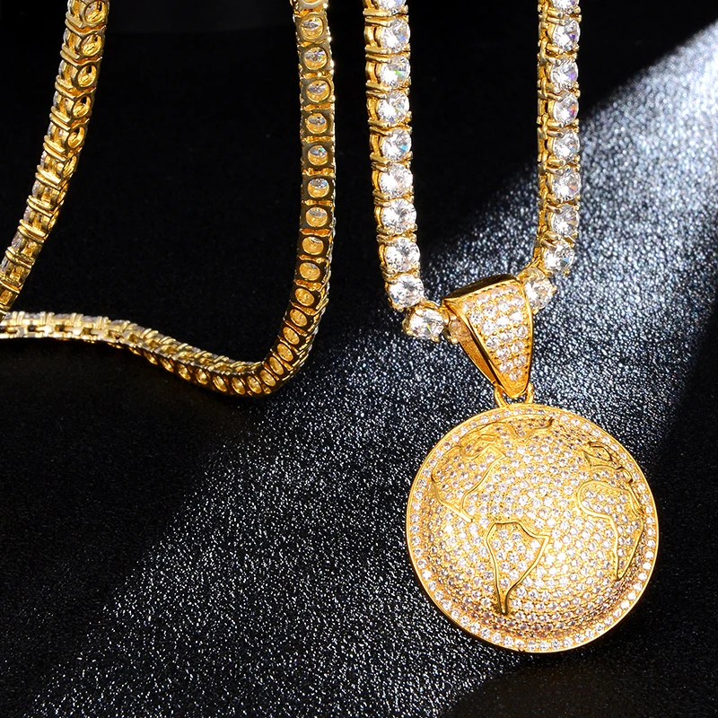 D&Z Necklace Iced Out Bling Earth Pendant World Map Pendant Gold Silver Color Iced Out Cubic Zircon Micro Paved Fashion Jewelr
D&Z Necklace Iced Out Bling Earth Pendant World Map Pendant Gold Silver Color Iced Out Cubic Zircon Micro Paved Fashion Jewelr
