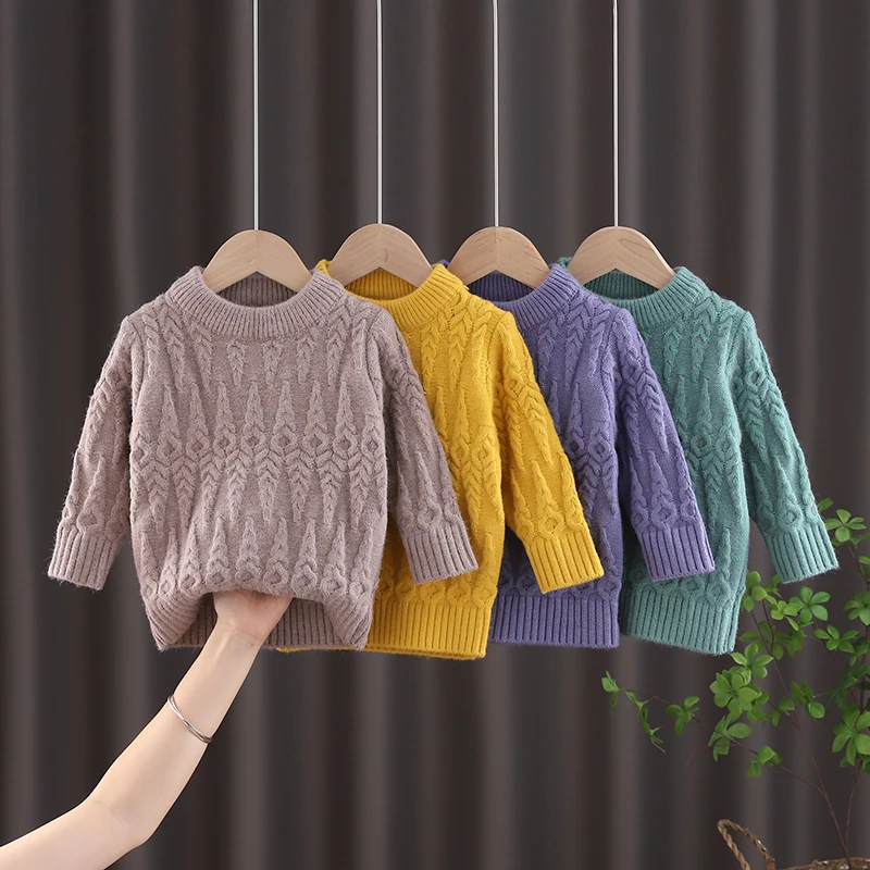 Children's Pullover Knitted Sweater 2020 Winter O-Neck Tops for Kid Boys Girls Outfits Warm Thick Soft Solid Long Sleeve Outwear
Children's Pullover Knitted Sweater 2020 Winter O-Neck Tops for Kid Boys Girls Outfits Warm Thick Soft Solid Long Sleeve Outwear