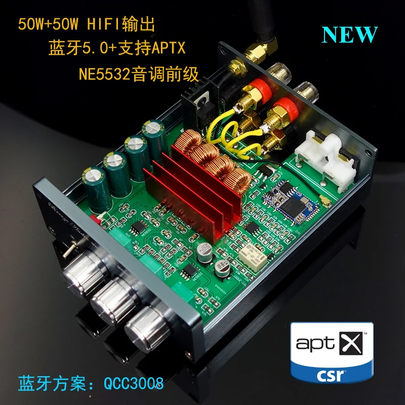 2019 HIFI 2,0 стерео цифровой усилитель мощности TPA3116 50WX2 Bluetooth 5,0 APTX
2019 HIFI 2,0 стерео цифровой усилитель мощности TPA3116 50WX2 Bluetooth 5,0 APTX