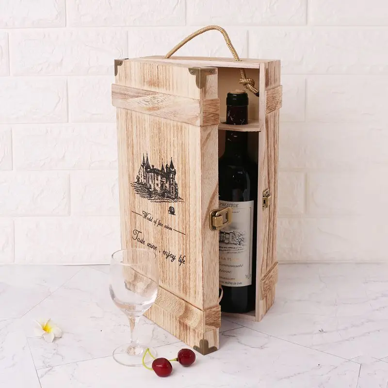 Vintage Wood 2 Red Wine Bottle Box Carrier Crate Case Storage Carrying Display Holder Birthday Party Christmas Gift
Vintage Wood 2 Red Wine Bottle Box Carrier Crate Case Storage Carrying Display Holder Birthday Party Christmas Gift