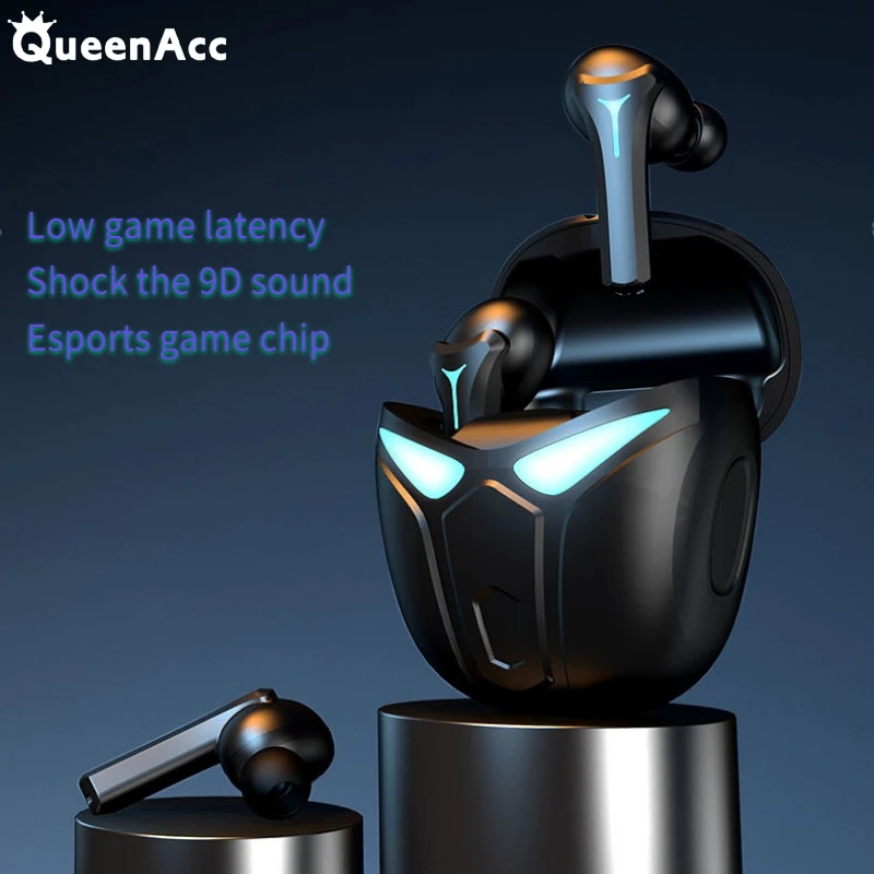 

Беспроводные наушники QueenAcc X1, TWS, Bluetooth, игровые наушники, стерео, спортивные, шумоподавление, низкая задержка, гарнитура с микрофоном