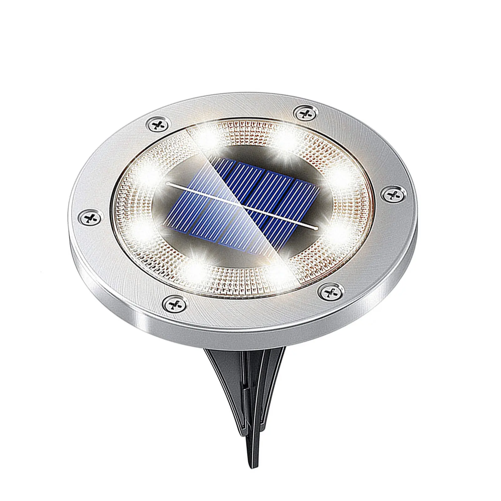 4pcs Yard Home Decor Driveway Patio Stairs Lawn Practical 8 LED Stainless Steel Walkway Outdoor Garden Solar Ground Lights
4pcs Yard Home Decor Driveway Patio Stairs Lawn Practical 8 LED Stainless Steel Walkway Outdoor Garden Solar Ground Lights