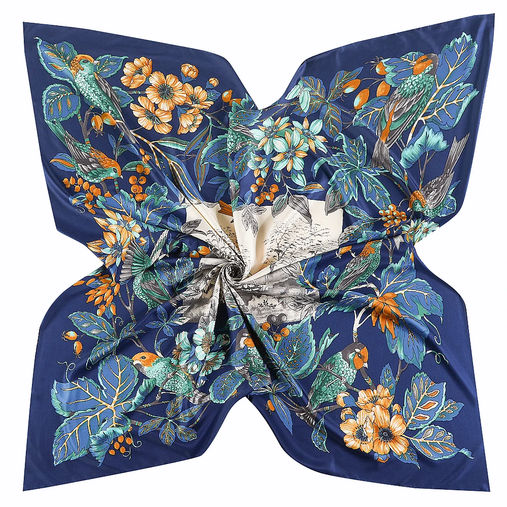130cm Luxury Brand Bohemia Bird Flower Hillside Twill 100% Silk Scarf Women Square Scarves Kerchief For Ladies Shawl Beach Towe
130cm Luxury Brand Bohemia Bird Flower Hillside Twill 100% Silk Scarf Women Square Scarves Kerchief For Ladies Shawl Beach Towe