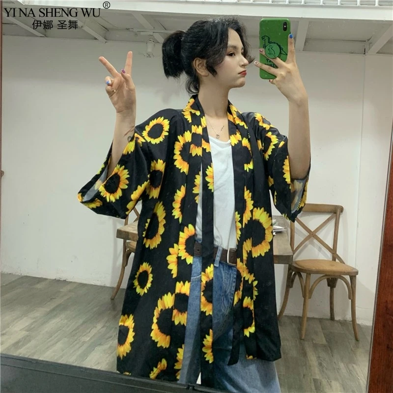 Women Men Kimono Cardigan Harajuku Printed Open Front Holiday Loose Casual Thin Blouse Couple Tops Beachwear Cover Ups 2020
Women Men Kimono Cardigan Harajuku Printed Open Front Holiday Loose Casual Thin Blouse Couple Tops Beachwear Cover Ups 2020