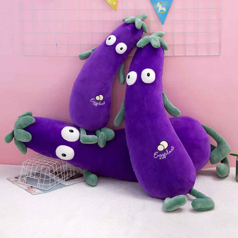 candice guo cute plush toy lovely cartoon vegetable big eyes eggplant soft cushion long body pillow birthday Christmas gift 1pc
candice guo cute plush toy lovely cartoon vegetable big eyes eggplant soft cushion long body pillow birthday Christmas gift 1pc
