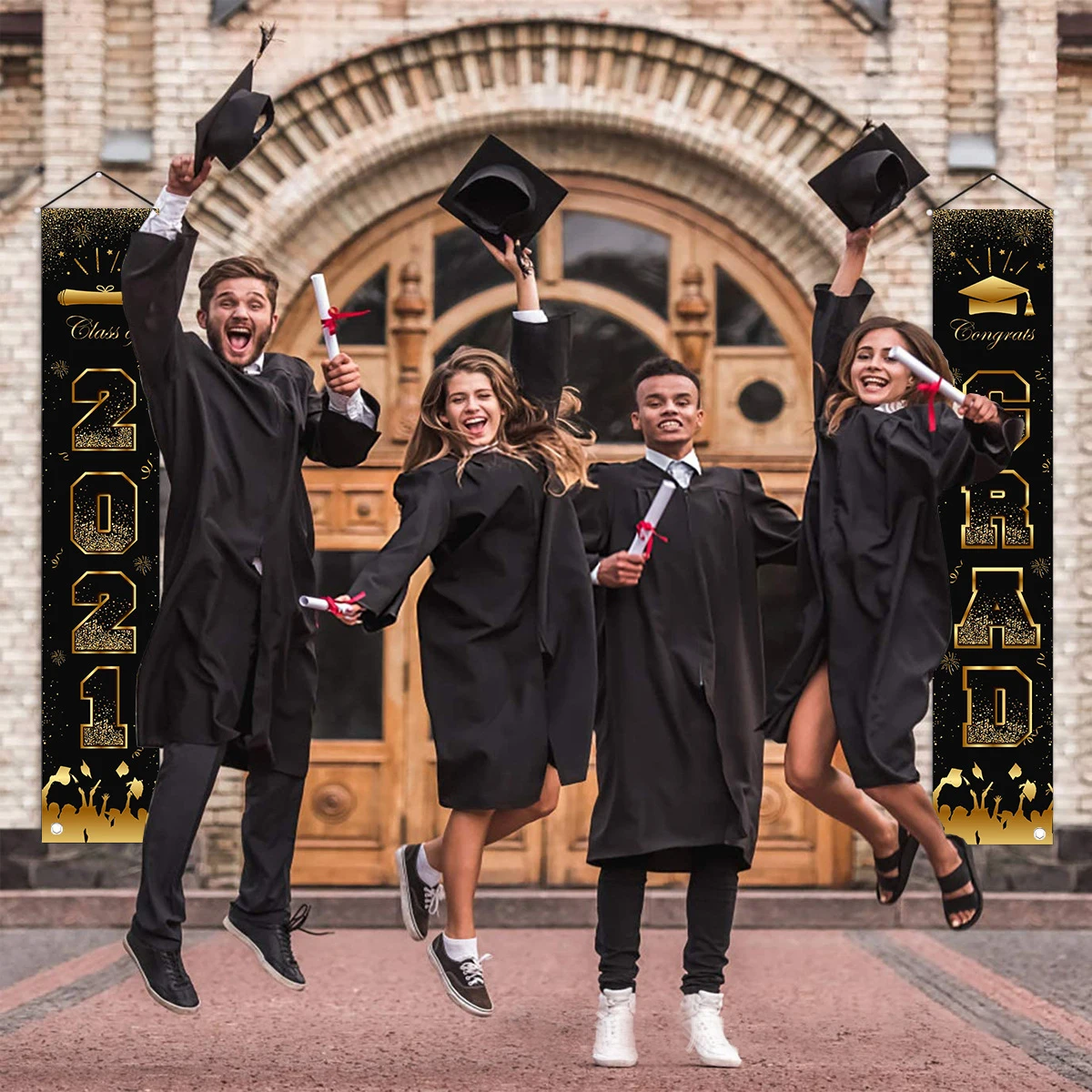 2021 Graduation Decorations - Class of Congrats Grad Banner for Front Porch Decor - Graduation Party Supplies for Any Grades
2021 Graduation Decorations - Class of Congrats Grad Banner for Front Porch Decor - Graduation Party Supplies for Any Grades