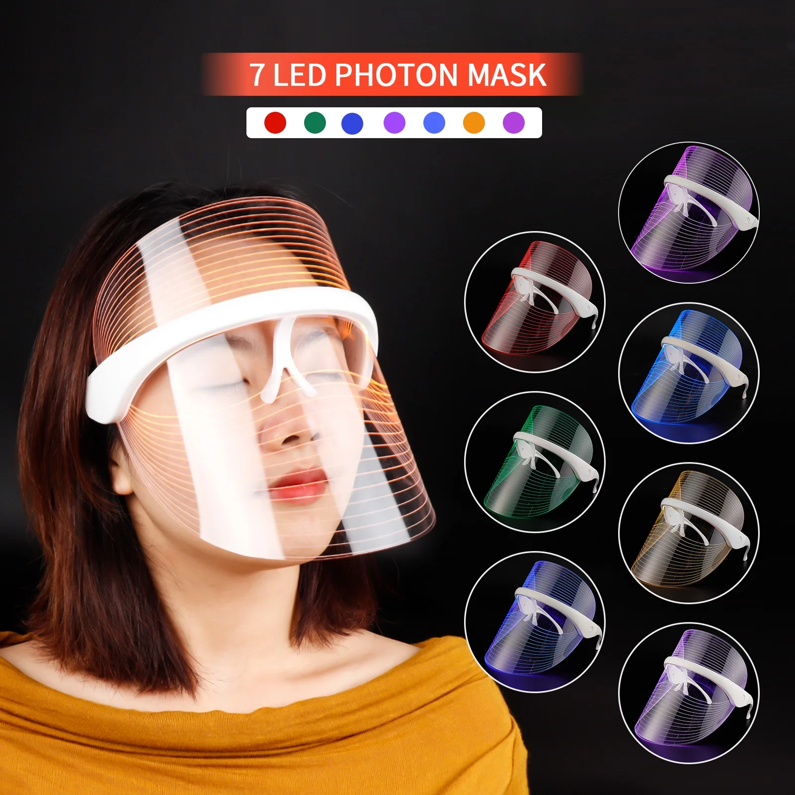 7 Colors LED Light Therapy Face Mask Photon Instrument Anti-aging Anti Acne Wrinkle Removal Skin Tighten Beatuy SPA Treatment
7 Colors LED Light Therapy Face Mask Photon Instrument Anti-aging Anti Acne Wrinkle Removal Skin Tighten Beatuy SPA Treatment