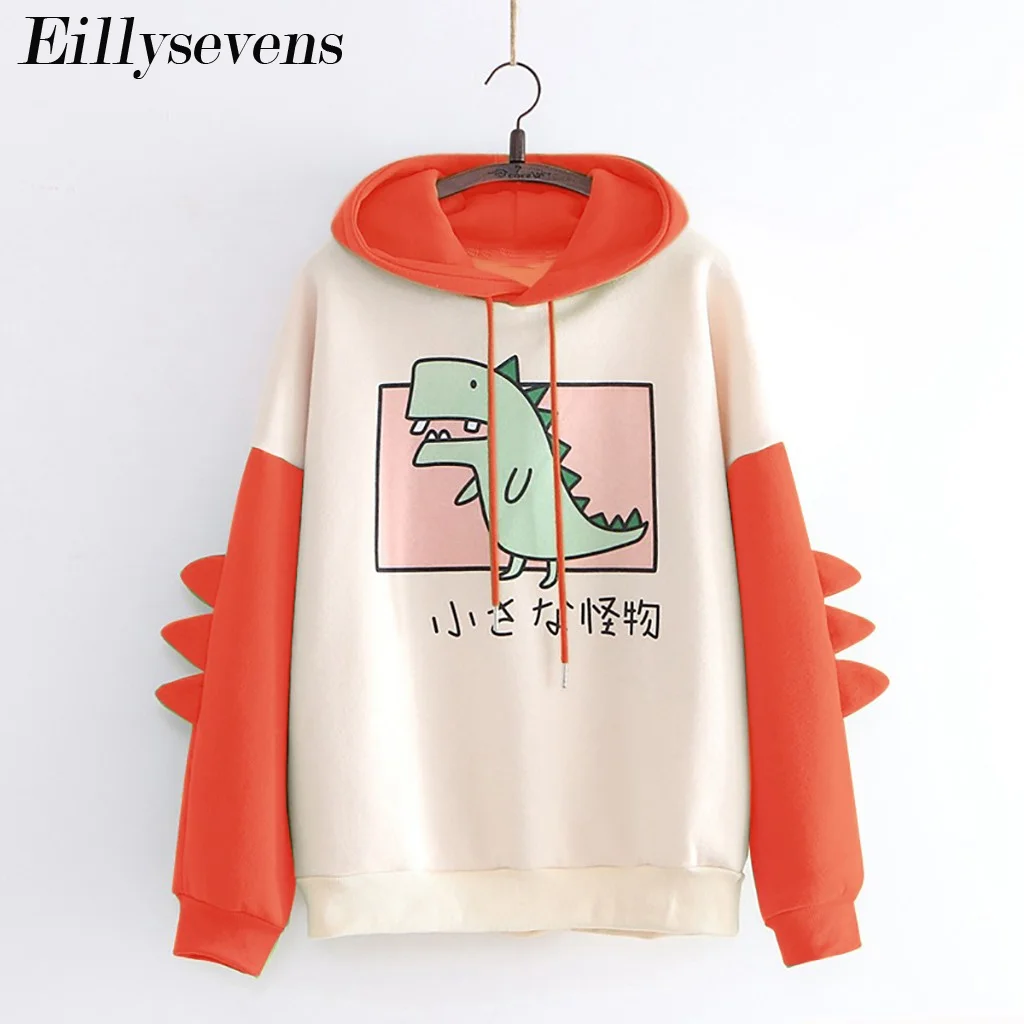 Korean Hoodies Women Casual Print Long Sleeve Splice Dinosaur Sweatshirt Tops Sweat Sportswear Cartoon Girl Tunic 2020
Korean Hoodies Women Casual Print Long Sleeve Splice Dinosaur Sweatshirt Tops Sweat Sportswear Cartoon Girl Tunic 2020