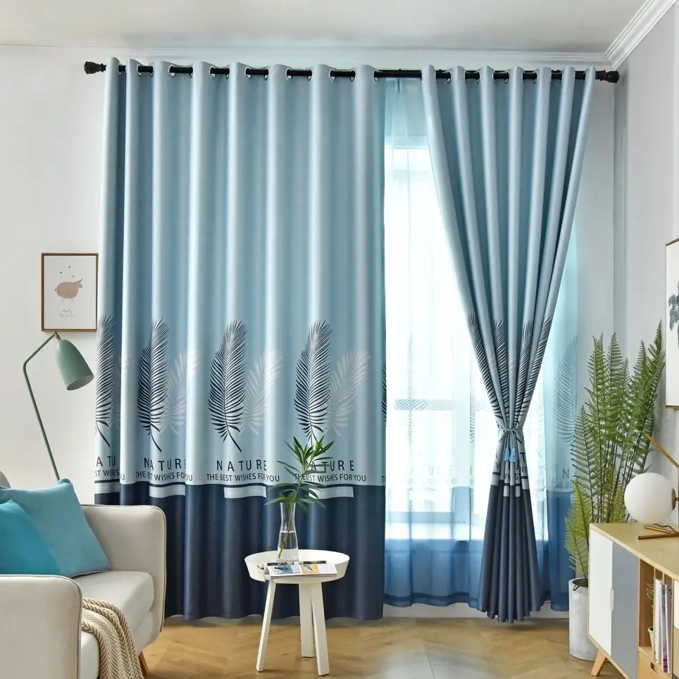 Simple Modern Light-Shielding for Bedroom Living Room Leaves Nordic Style Curtains Living Room Blackout Drapes/Curtains
Simple Modern Light-Shielding for Bedroom Living Room Leaves Nordic Style Curtains Living Room Blackout Drapes/Curtains