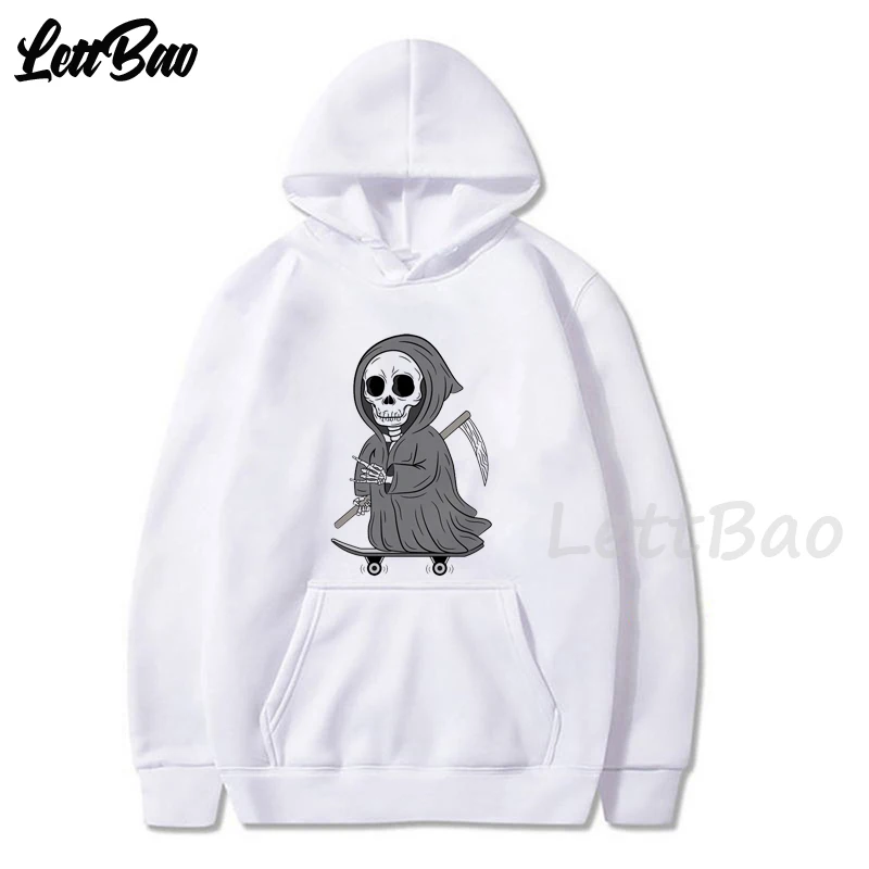 Costume Skateboard Reaper for Halloween Cool and Cute Hooded Sweatshirt Autumn Warm Fashion Pullover Casual Loose Streetwear
Costume Skateboard Reaper for Halloween Cool and Cute Hooded Sweatshirt Autumn Warm Fashion Pullover Casual Loose Streetwear