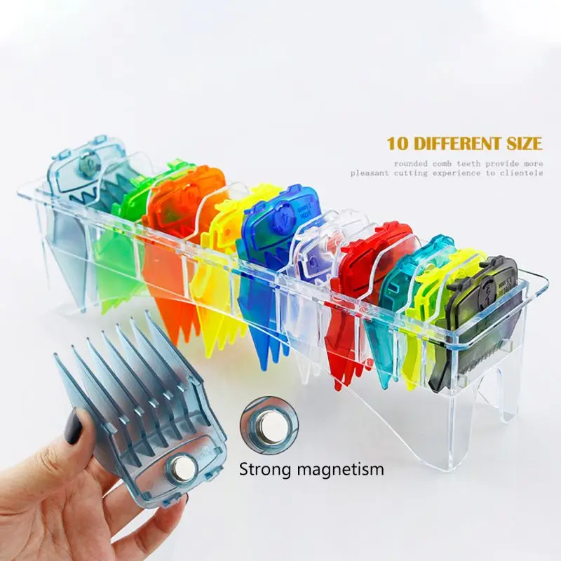 10pcs Oil Head Electric Clippers Magnet Caliper Limit Comb Hair Clipper Tooth Guides Combs Cutting Tool
10pcs Oil Head Electric Clippers Magnet Caliper Limit Comb Hair Clipper Tooth Guides Combs Cutting Tool