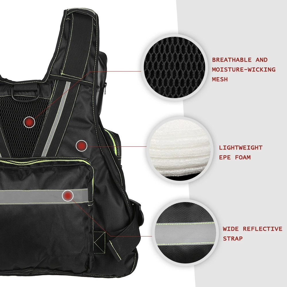 Waterproof Life Jacket Fishing vest photography Reflective Life Vest Multi Pockets Fishing Survival Backpack Safety Jacket
Waterproof Life Jacket Fishing vest photography Reflective Life Vest Multi Pockets Fishing Survival Backpack Safety Jacket