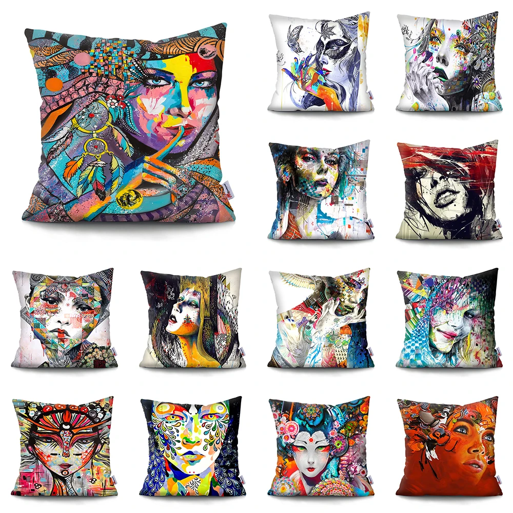 Super Soft Short Plush Cushion Cover Sexy Beautiful Girl Pillow Case Abstract oil painting Home Decoration Pillowcase Funda
Super Soft Short Plush Cushion Cover Sexy Beautiful Girl Pillow Case Abstract oil painting Home Decoration Pillowcase Funda