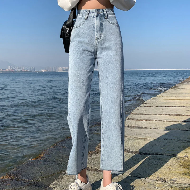 Korean New High Waist Straight Jeans Women Plus Size Vintage Boyfriend Mom Split Denim Pants Wide Leg Jeans Streetwear 2021
Korean New High Waist Straight Jeans Women Plus Size Vintage Boyfriend Mom Split Denim Pants Wide Leg Jeans Streetwear 2021