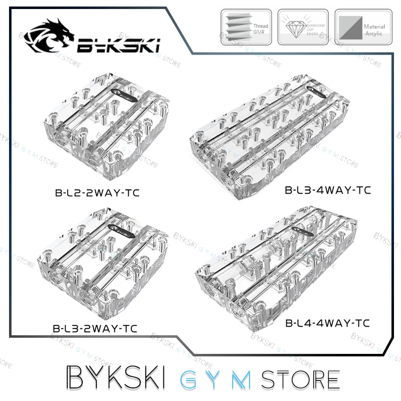 Bykski GPU Active Backplate Bridging Module For VGA Water Block Multi Video Card Acrylic Connectors B-L3-2WAY-TC | Компьютеры и офис