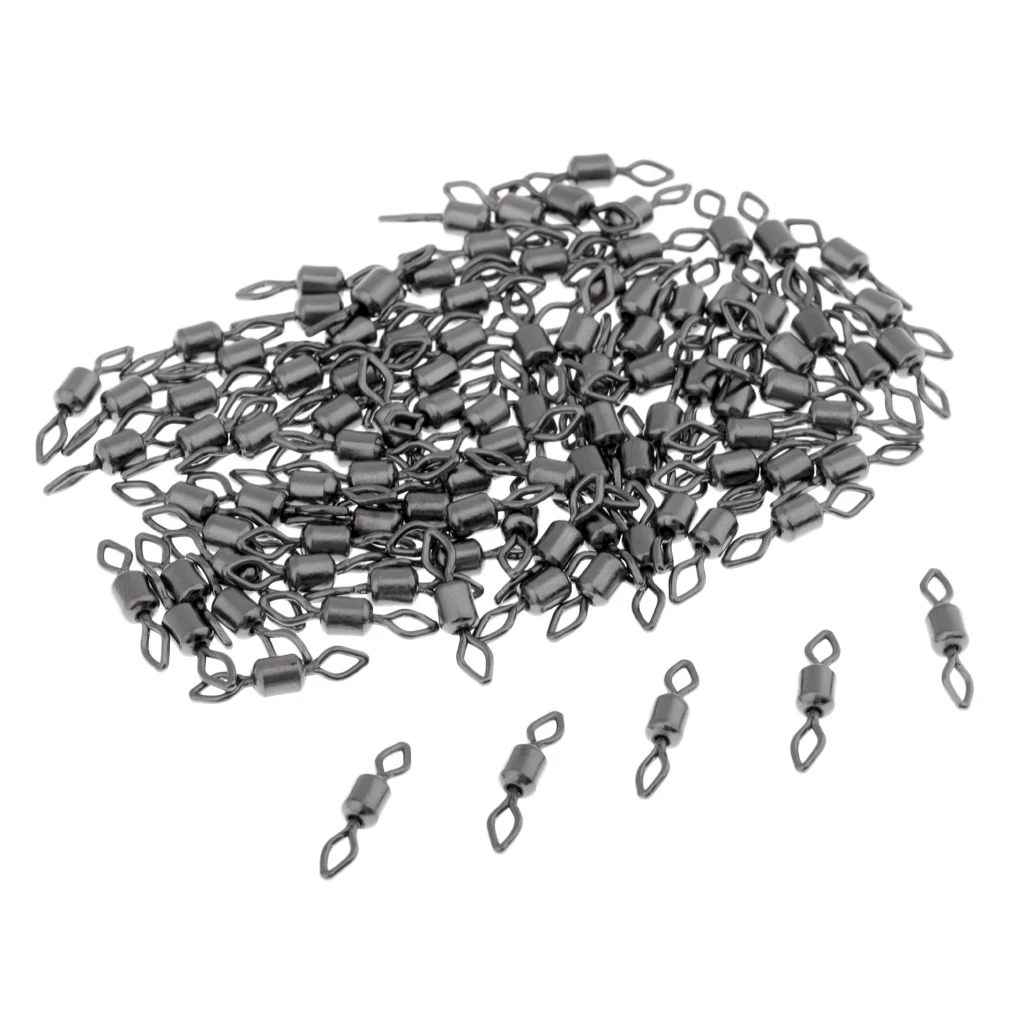 100pcs Fishing Rolling Swivel Fishing Swivel Snaps Hook Line Connector Excellent Fishing Tools
100pcs Fishing Rolling Swivel Fishing Swivel Snaps Hook Line Connector Excellent Fishing Tools