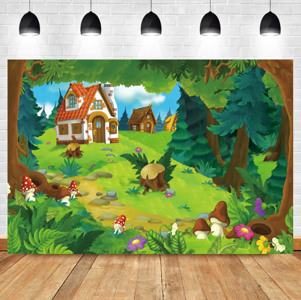 Laeacco Baby Birthday Party Background Cartoon Forest House Mushroom Room Decor Photographic Photo Backdrop For Photo Studio
Laeacco Baby Birthday Party Background Cartoon Forest House Mushroom Room Decor Photographic Photo Backdrop For Photo Studio