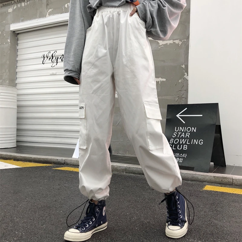 HED Cargo Pants Women 2020 New Korean Style Pants for Women White Bunch Legs Trousers Women Joggers Straight Casual Pants
HED Cargo Pants Women 2020 New Korean Style Pants for Women White Bunch Legs Trousers Women Joggers Straight Casual Pants