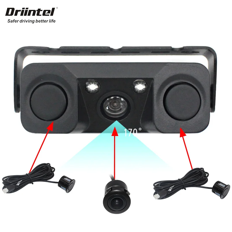 Driintel 3 IN 1 Waterproof Video Parking Sensor Car Reverse Backup Rear View Camera with 2 Radar Detector Sensors BiBi 191106
Driintel 3 IN 1 Waterproof Video Parking Sensor Car Reverse Backup Rear View Camera with 2 Radar Detector Sensors BiBi 191106