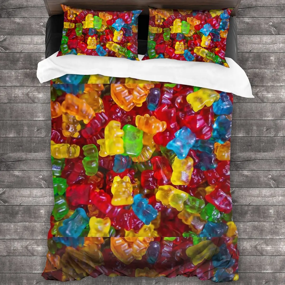 Delicious Gummy Bears 100%Pure Cotton Comforter Set with 2 Pillowcase,Soft Microfiber Duvet Cover Set, Bedding Sets Bed Set
Delicious Gummy Bears 100%Pure Cotton Comforter Set with 2 Pillowcase,Soft Microfiber Duvet Cover Set, Bedding Sets Bed Set