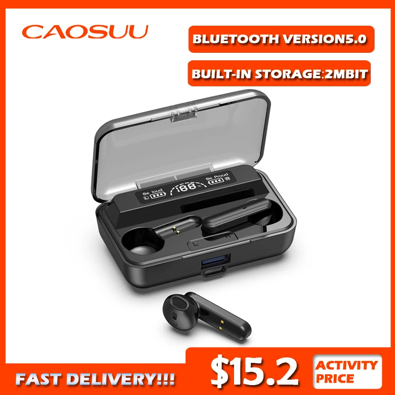 F8 TWS Bluetooth 5.0 Earphones Charging Box Wireless Headphone Stereo Sports Waterproof Earbuds Headsets With Microphone
F8 TWS Bluetooth 5.0 Earphones Charging Box Wireless Headphone Stereo Sports Waterproof Earbuds Headsets With Microphone