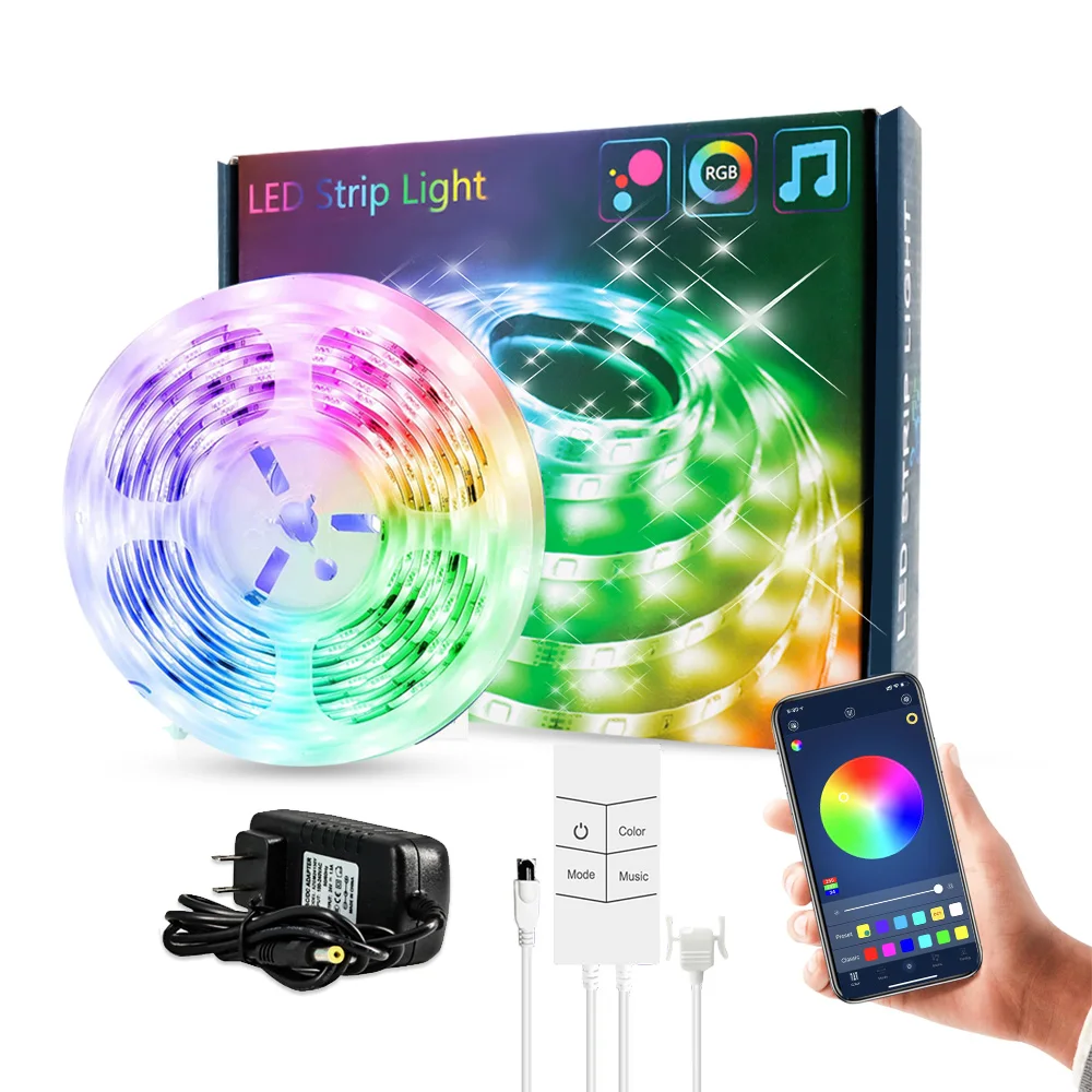 Bluetooth LED Strip Lights 20M RGB 5050 SMD Flexible Ribbon Waterproof LED Light Tape Diode DC 24V Control
Bluetooth LED Strip Lights 20M RGB 5050 SMD Flexible Ribbon Waterproof LED Light Tape Diode DC 24V Control
