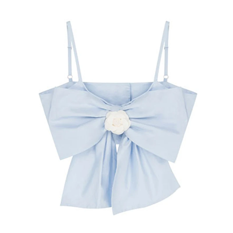 Summer New Chic Bowknot Camellia Camisole Female Outer Wear Sexy Sleeveless Short Inner Women Top Clothes Dropshipping
Summer New Chic Bowknot Camellia Camisole Female Outer Wear Sexy Sleeveless Short Inner Women Top Clothes Dropshipping