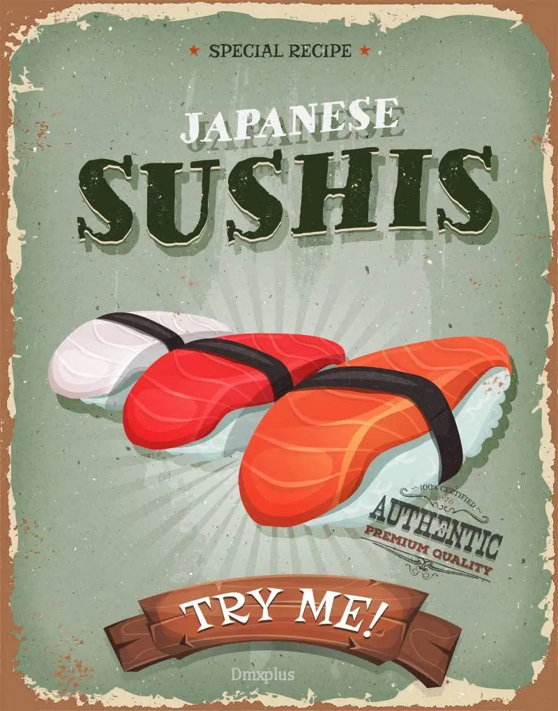 LERJIMUX японский Sushis винтажный Ретро металлический оловянный знак настенный плакат 8x12 дюймов
LERJIMUX японский Sushis винтажный Ретро металлический оловянный знак настенный плакат 8x12 дюймов