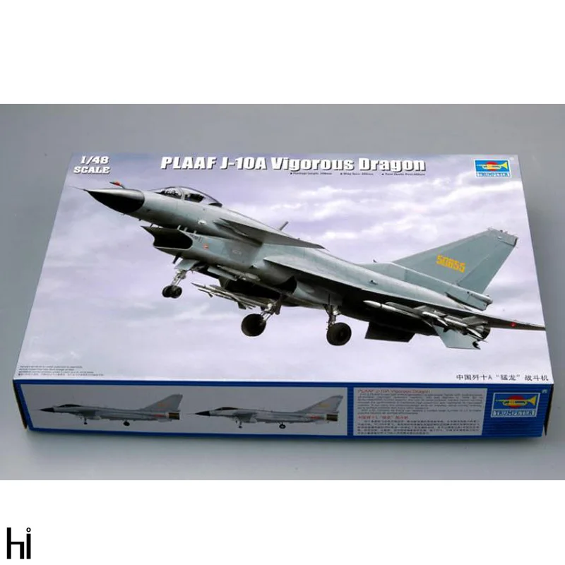 

Trumpeter 1/48 02841 PLAAF J-10A Vigorous Dragon Fighter Military Plane Aircraft Plastic Assembly Model Building Kit Toy