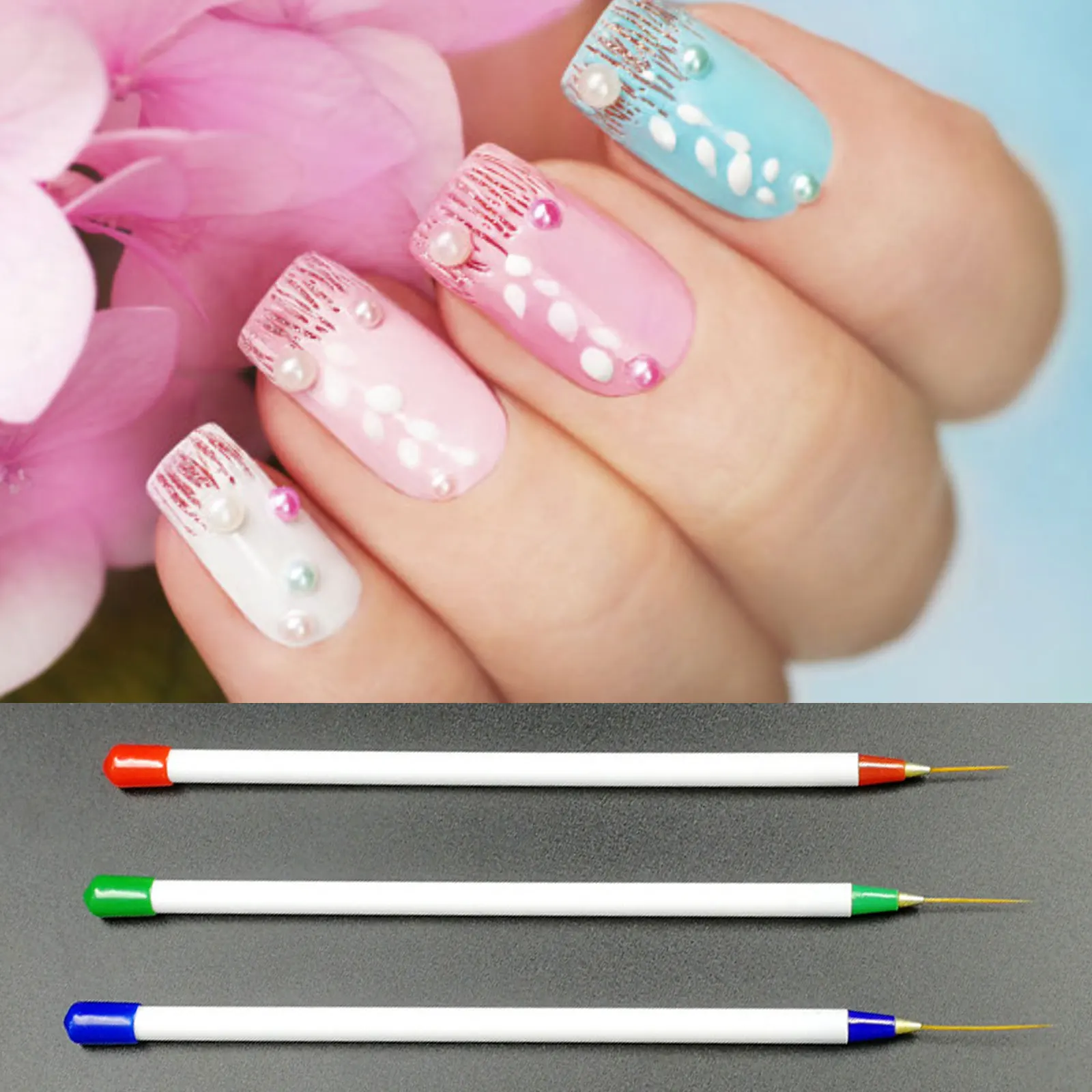 3Pcs/Set Nail Art Brushes For Manicure Gel White Handle Soft Head Drawing Dotting Stripe Pattern DIY Creative Craft Nail Art Pen
3Pcs/Set Nail Art Brushes For Manicure Gel White Handle Soft Head Drawing Dotting Stripe Pattern DIY Creative Craft Nail Art Pen