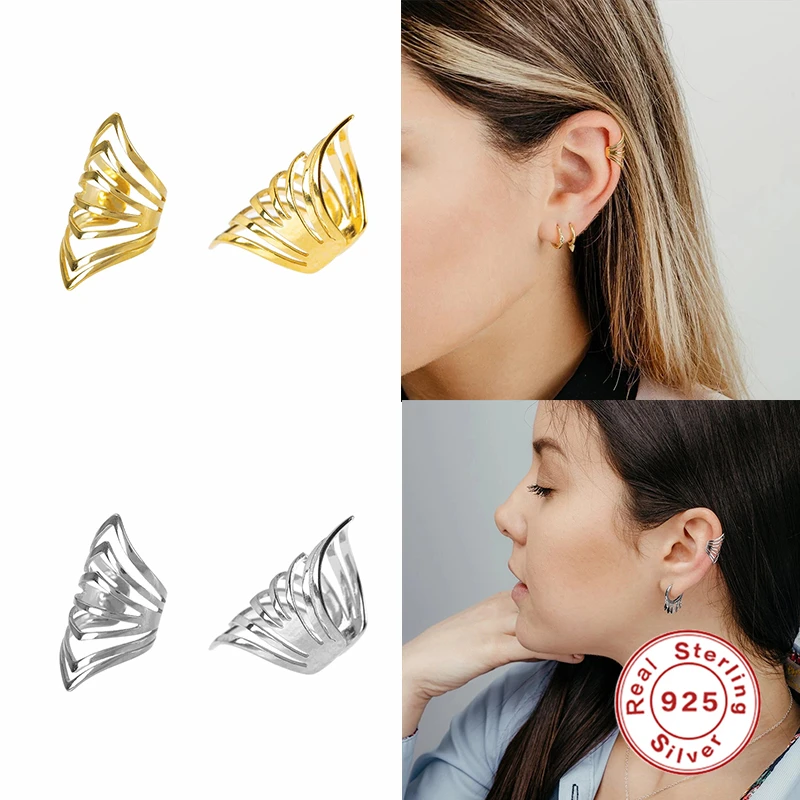 GS 925 Sterling Silver Clip Earrings Ear Cuff for Women No Piercing Fake Cartilage Earrings Classic All-match Ear Clip
GS 925 Sterling Silver Clip Earrings Ear Cuff for Women No Piercing Fake Cartilage Earrings Classic All-match Ear Clip