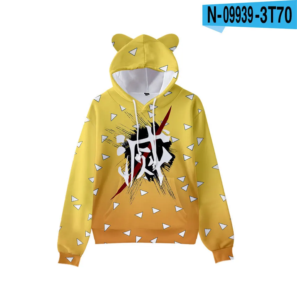 Street Cute Sweatshirts 3D Print Demon Slayer Hoodies Boys/Girls Cat ears High quality Hoody Autumn Winter Teenage Kpop Tops
Street Cute Sweatshirts 3D Print Demon Slayer Hoodies Boys/Girls Cat ears High quality Hoody Autumn Winter Teenage Kpop Tops
