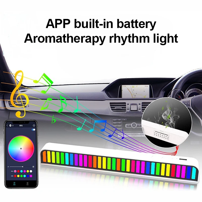 LED Strip Light Sound Control Pickup Rhythm Music Atmosphere RGB Bar USB Colorful Lamp For Car Party | Лампы и освещение