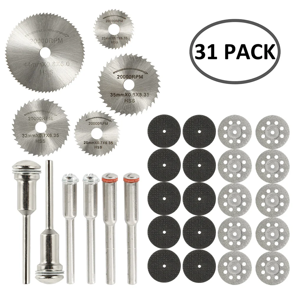 31-67 pcs Diamond Cutting Wheels HSS Circular Saw Blade Rotary Woodworking Tool for Dremel Mini Drill Rotary Tools Accessories
31-67 pcs Diamond Cutting Wheels HSS Circular Saw Blade Rotary Woodworking Tool for Dremel Mini Drill Rotary Tools Accessories
