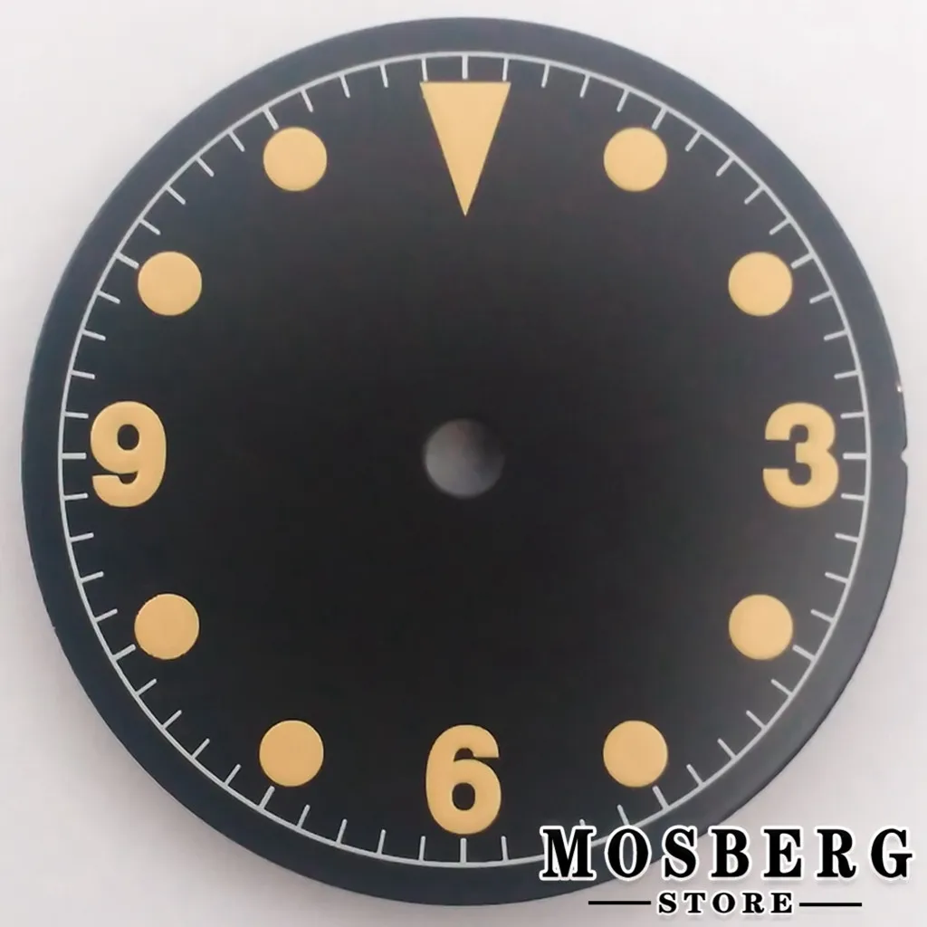 28.5mm Sterile Green Luminous Black Watch Dial For ETA2824 2836 Miyota8215 8205 821A DG2813 3804 Automatic Movement
28.5mm Sterile Green Luminous Black Watch Dial For ETA2824 2836 Miyota8215 8205 821A DG2813 3804 Automatic Movement