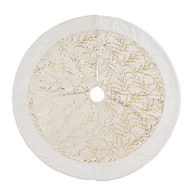 Christmas Tree Skirt - 48 inch Flower Branch Pattern Bronzing Tree Skirt for Christmas Decoration Indoor Outdoor
Christmas Tree Skirt - 48 inch Flower Branch Pattern Bronzing Tree Skirt for Christmas Decoration Indoor Outdoor